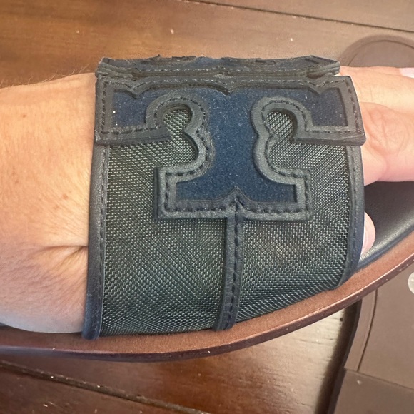 Rare Tory Burch Ines stitched logo slides - Picture 2 of 6